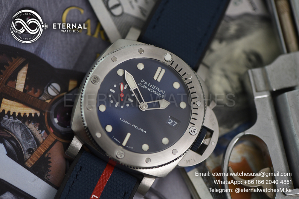 PANERAI - SUPER CLONE Submersible PAM1391 Luna Rossa 44mm SS/RU Blue Dial VSF P900