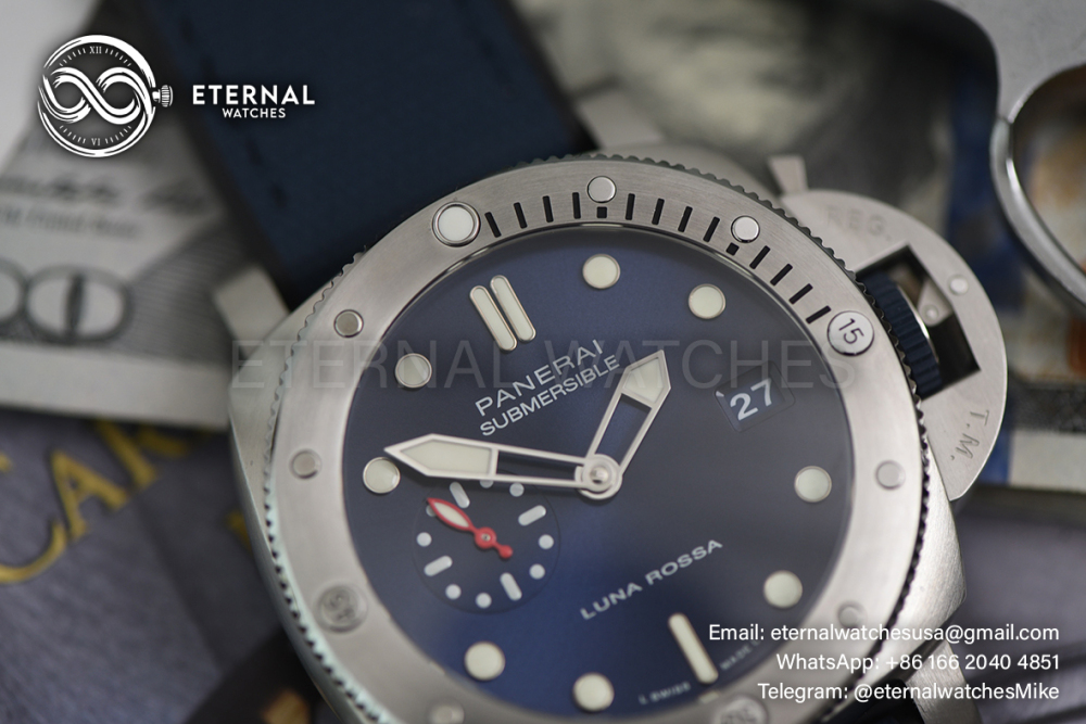 PANERAI - SUPER CLONE Submersible PAM1391 Luna Rossa 44mm SS/RU Blue Dial VSF P900
