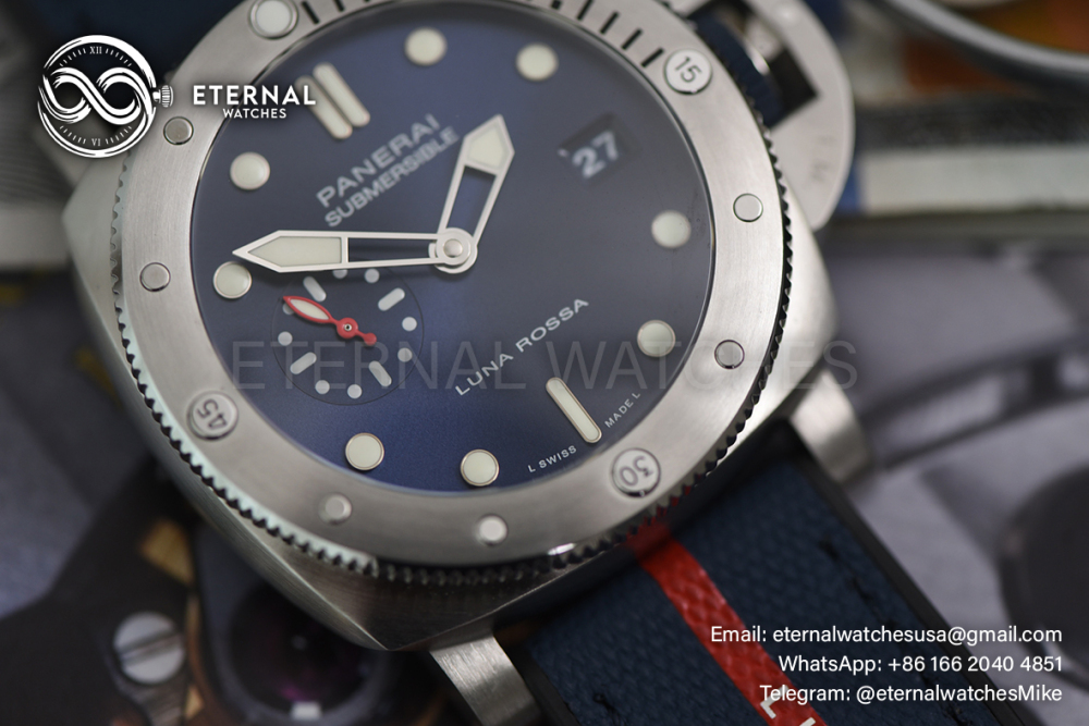 PANERAI - SUPER CLONE Submersible PAM1391 Luna Rossa 44mm SS/RU Blue Dial VSF P900