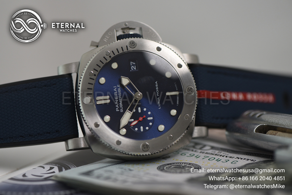 PANERAI - SUPER CLONE Submersible PAM1391 Luna Rossa 44mm SS/RU Blue Dial VSF P900