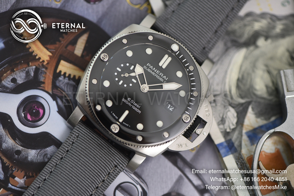 PANERAI - SUPER CLONE Submersible PAM1288 44mm SS/NY Grey Dial VSF P900