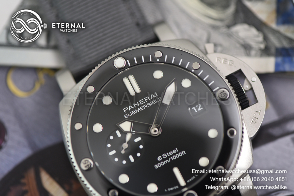 PANERAI - SUPER CLONE Submersible PAM1288 44mm SS/NY Grey Dial VSF P900