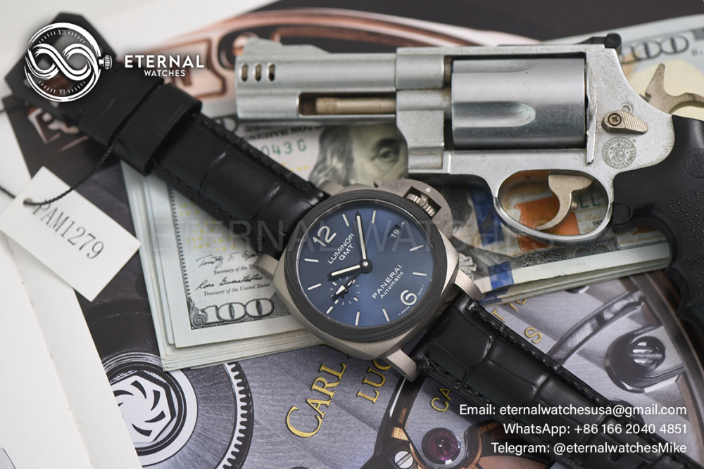 PANERAI - SUPER CLONE Luminor GMT PAM1279 42mm TI/LE Blue Dial VSF P9011