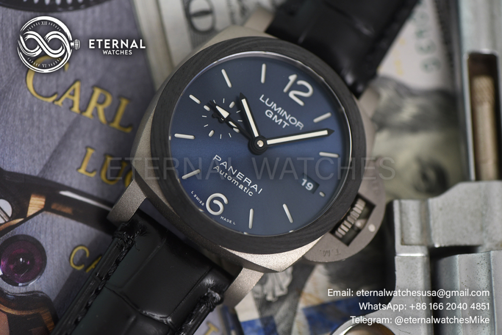 PANERAI - SUPER CLONE Luminor GMT PAM1279 42mm TI/LE Blue Dial VSF P9011