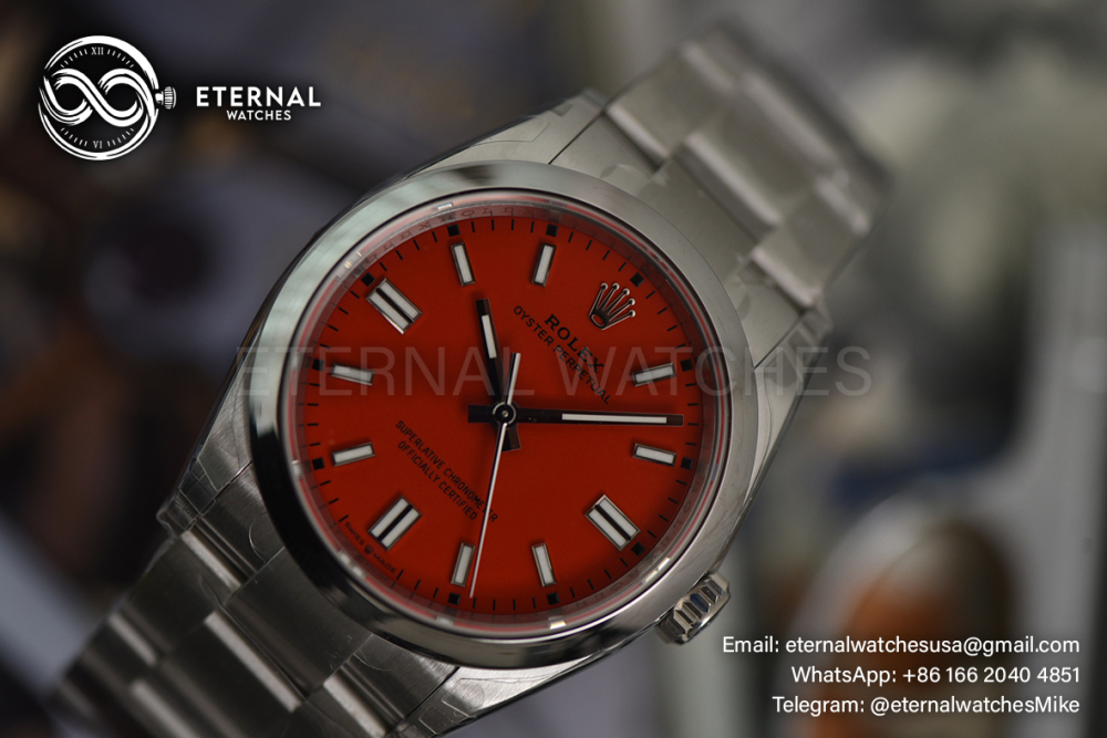 ROLEX - SUPER CLONE Oyster Perpetual 124300 41mm SS/SS Red Dial VSF VS3230