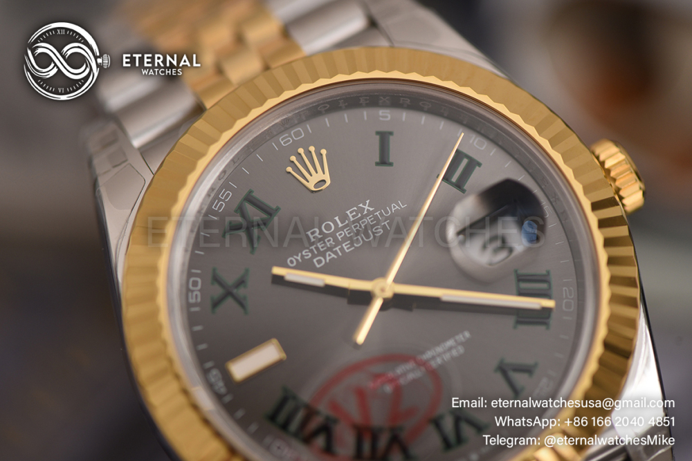 ROLEX - SUPER CLONE DateJust 126333 41mm YG Two Tone/STK Wimbledon V2 VSF 3235
