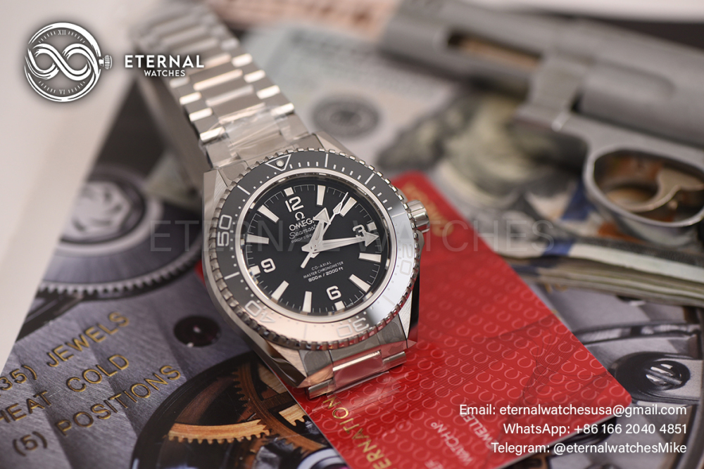 OMEGA - SUPER CLONE Planet Ocean 600m 42m SS/SS Black Dial Black Bezel VSF VS8912