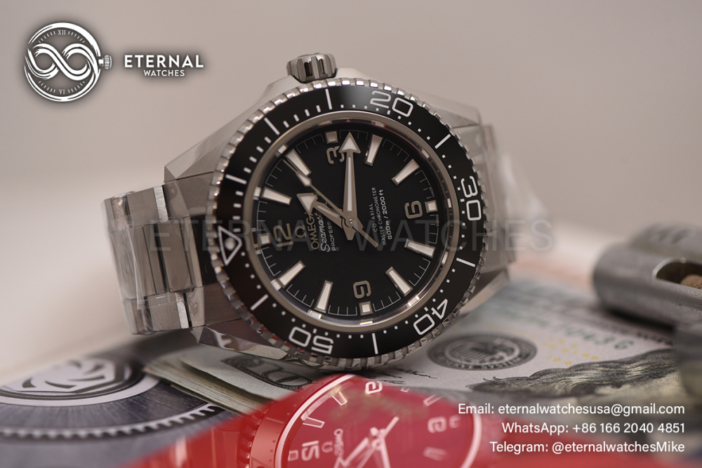 OMEGA - SUPER CLONE Planet Ocean 600m 42m SS/SS Black Dial Black Bezel VSF VS8912