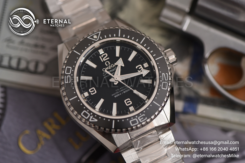 OMEGA - SUPER CLONE Planet Ocean 600m 42m SS/SS Black Dial Black Bezel VSF VS8912