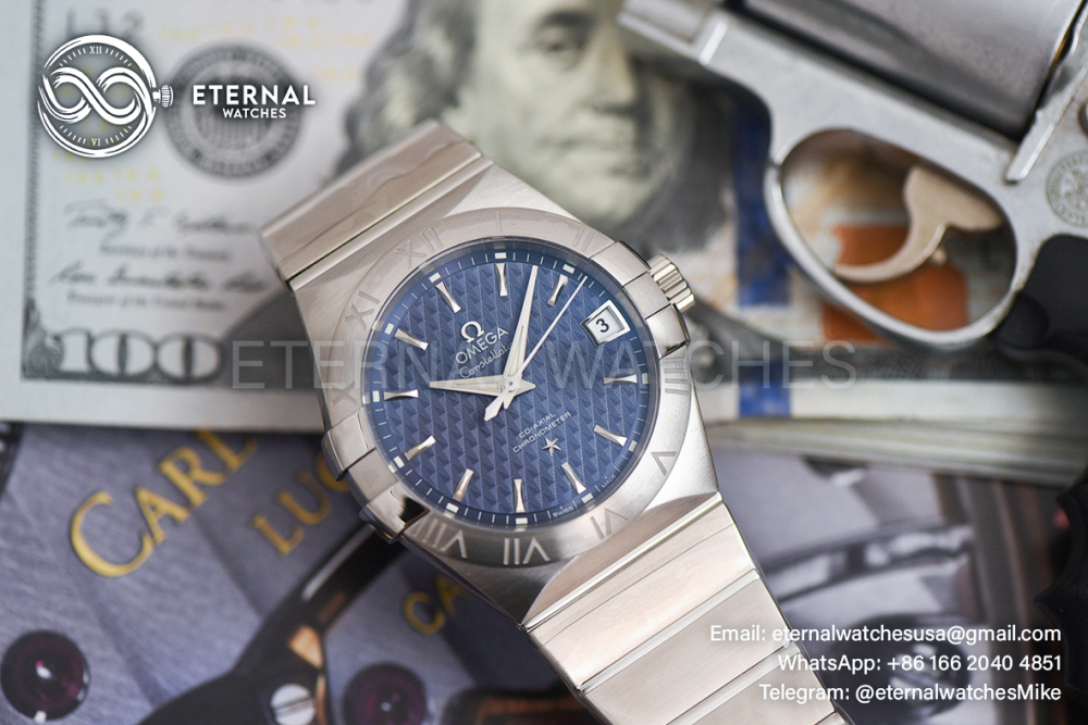 OMEGA - SUPER CLONE Constellation Co-Axial 38mm SS/SS Blue Dial VSF A8500