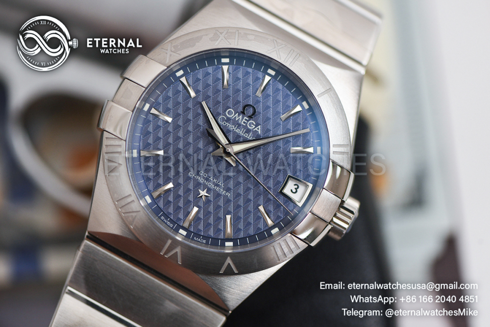 OMEGA - SUPER CLONE Constellation Co-Axial 38mm SS/SS Blue Dial VSF A8500