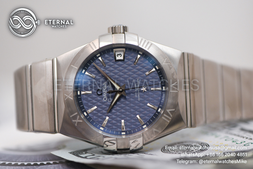 OMEGA - SUPER CLONE Constellation Co-Axial 38mm SS/SS Blue Dial VSF A8500