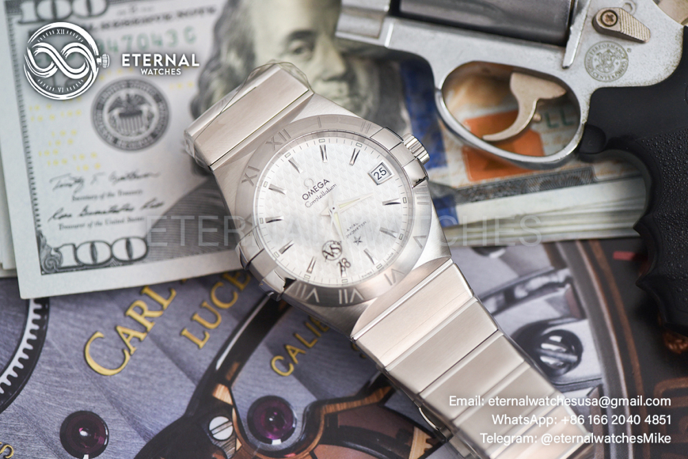 OMEGA - SUPER CLONE Constellation Co-Axial 38mm SS/SS White Dial VSF A8500