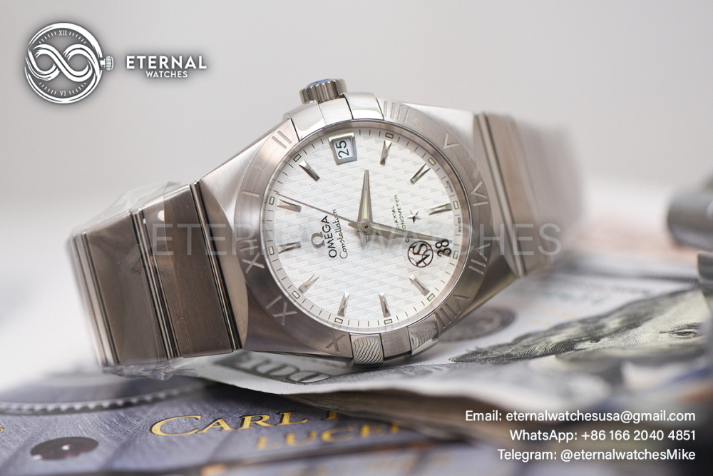 OMEGA - SUPER CLONE Constellation Co-Axial 38mm SS/SS White Dial VSF A8500