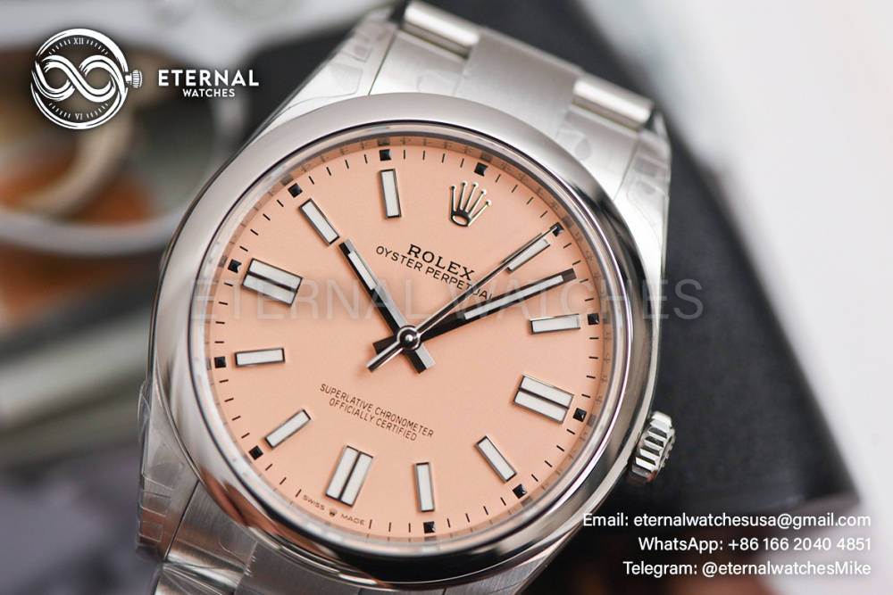 ROLEX - SUPER CLONE Oyster Perpetual 124300 41mm SS/SS Peach Dial VSF VS3230