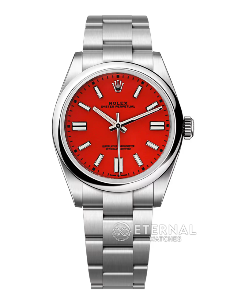 ROLEX - SUPER CLONE Oyster Perpetual 124300 41mm SS/SS Red Dial VSF VS3230