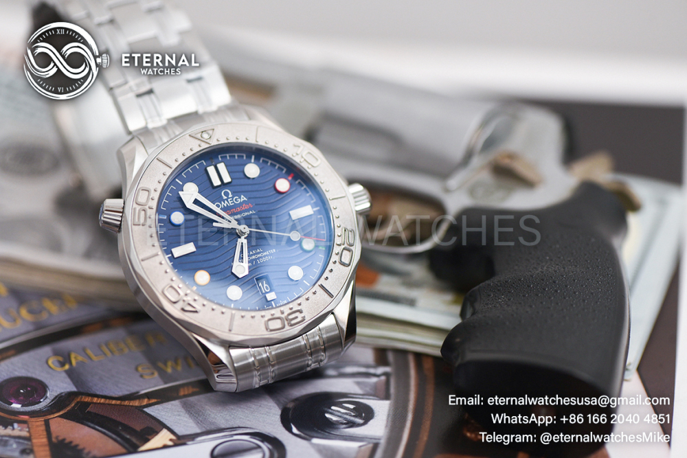 OMEGA - SUPER CLONE Seamaster 300m 42mm 2022 Winter Olympics SS/SS Blue Dial VSF VS8800