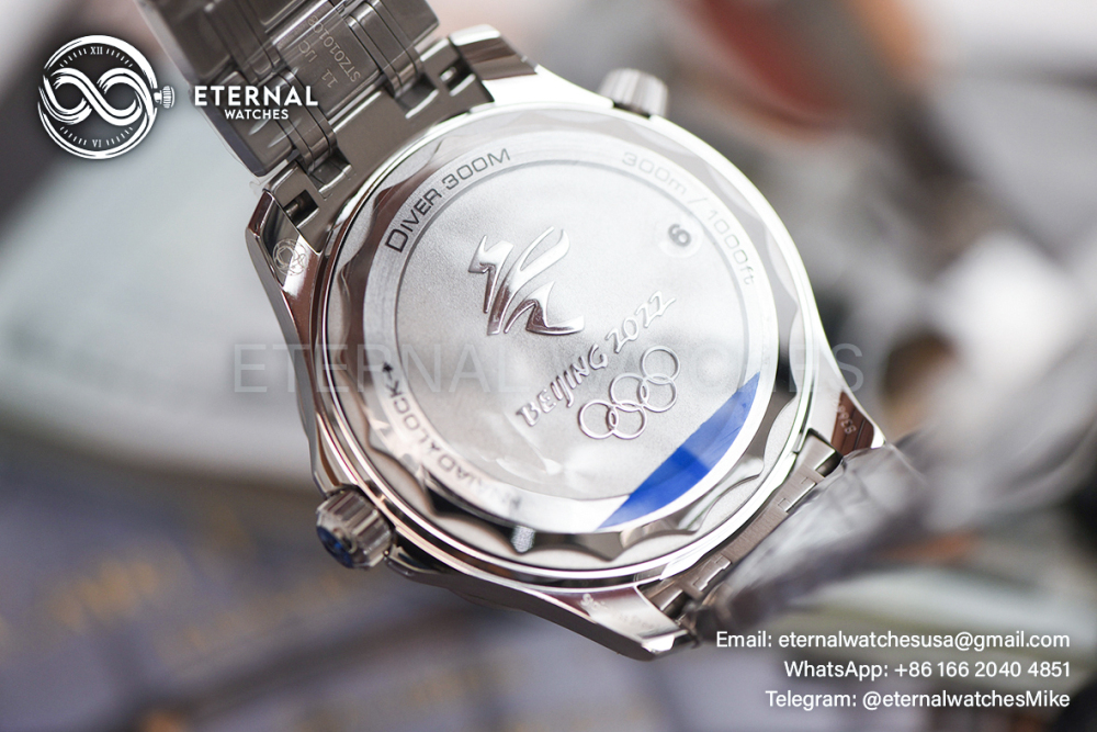 OMEGA - SUPER CLONE Seamaster 300m 42mm 2022 Winter Olympics SS/SS Blue Dial VSF VS8800