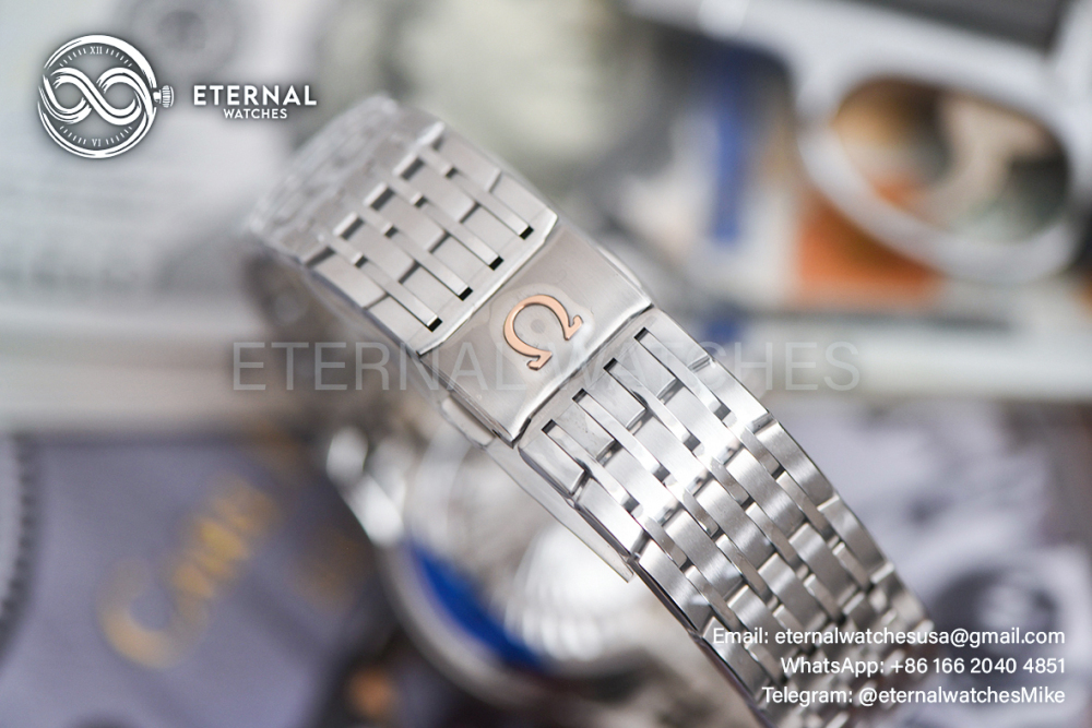 OMEGA - SUPER CLONE De Ville Mens Co-Axial SS/SS Black/Roman VSF A8500