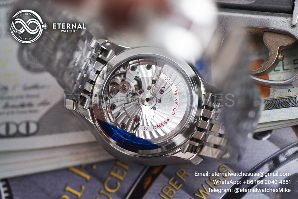 OMEGA - SUPER CLONE De Ville Mens Co-Axial SS/SS Black/Roman VSF A8500