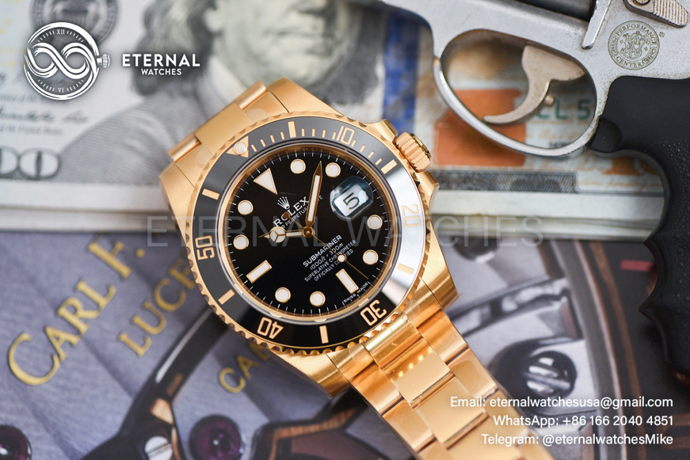 ROLEX - SUPER CLONE Submariner 126618LN 41mm YG/YG Black Dial VSF DD3235