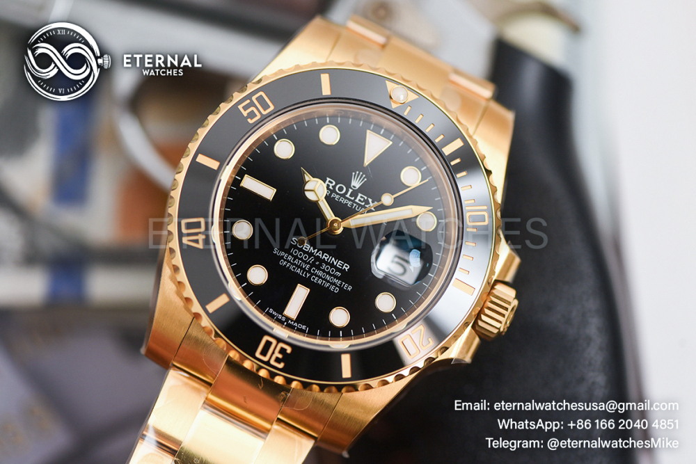 ROLEX - SUPER CLONE Submariner 126618LN 41mm YG/YG Black Dial VSF DD3235