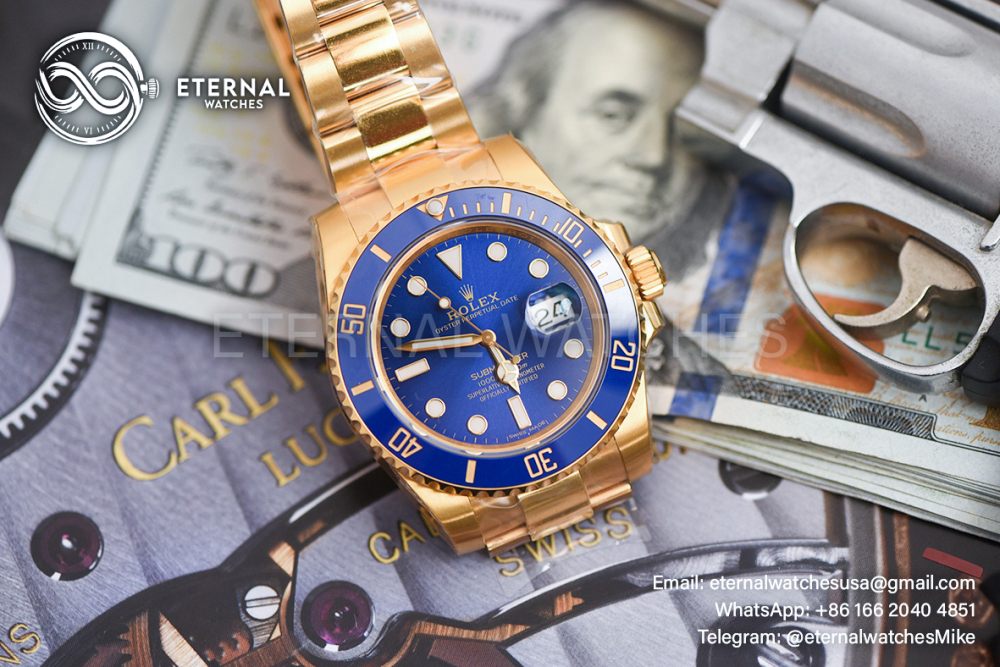 ROLEX - SUPER CLONE Submariner 126618LB 41MM Blue/Dot YG/YG VSF V2 VS3235