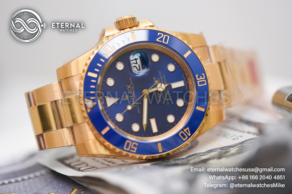 ROLEX - SUPER CLONE Submariner 126618LB 41MM Blue/Dot YG/YG VSF V2 VS3235