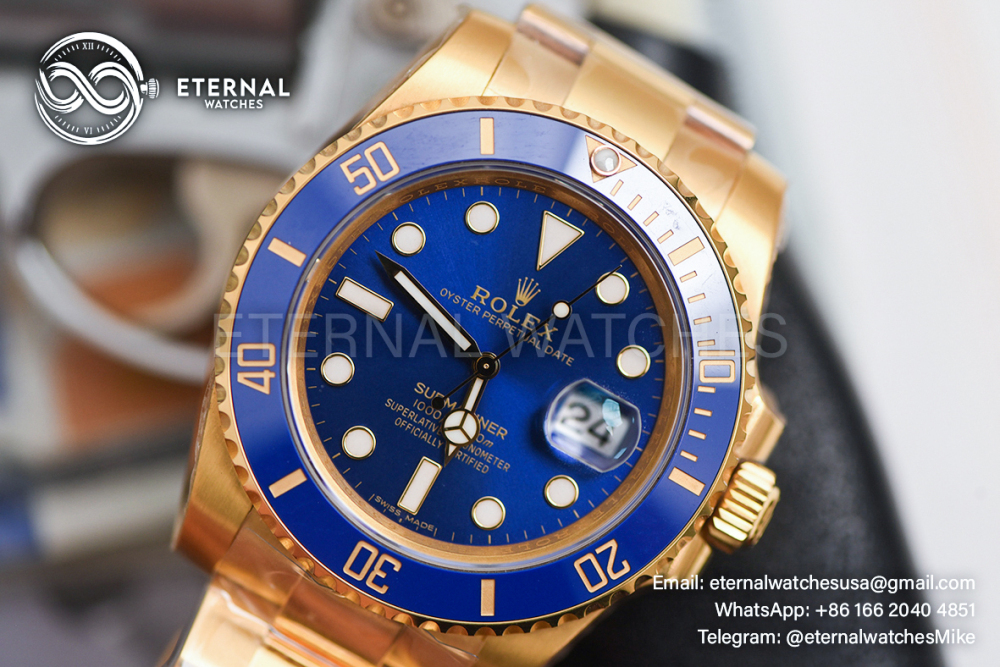 ROLEX - SUPER CLONE Submariner 126618LB 41MM Blue/Dot YG/YG VSF V2 VS3235