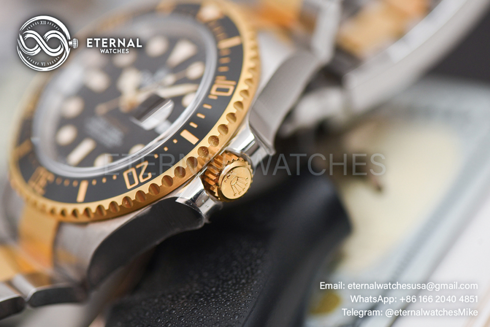 ROLEX - SUPER CLONE SeaDweller 126603 43mm YG/SS Black Dial VSF DD3235