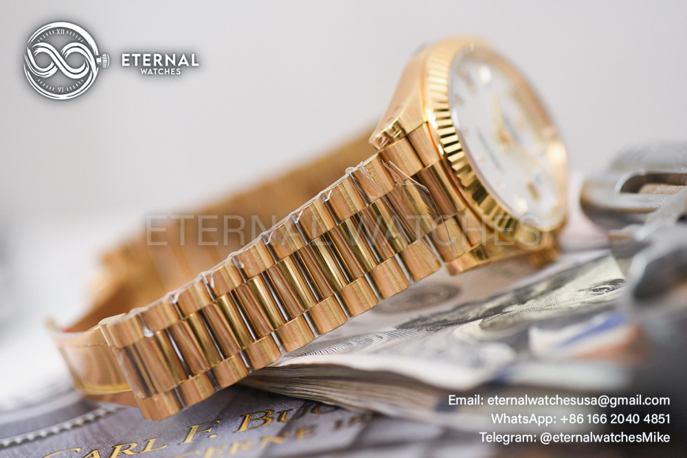 ROLEX - SUPER CLONE DayDate 228238 40mm YG/YG MOP/Dia VSF V2 DD3255 (Weight Adjusted)