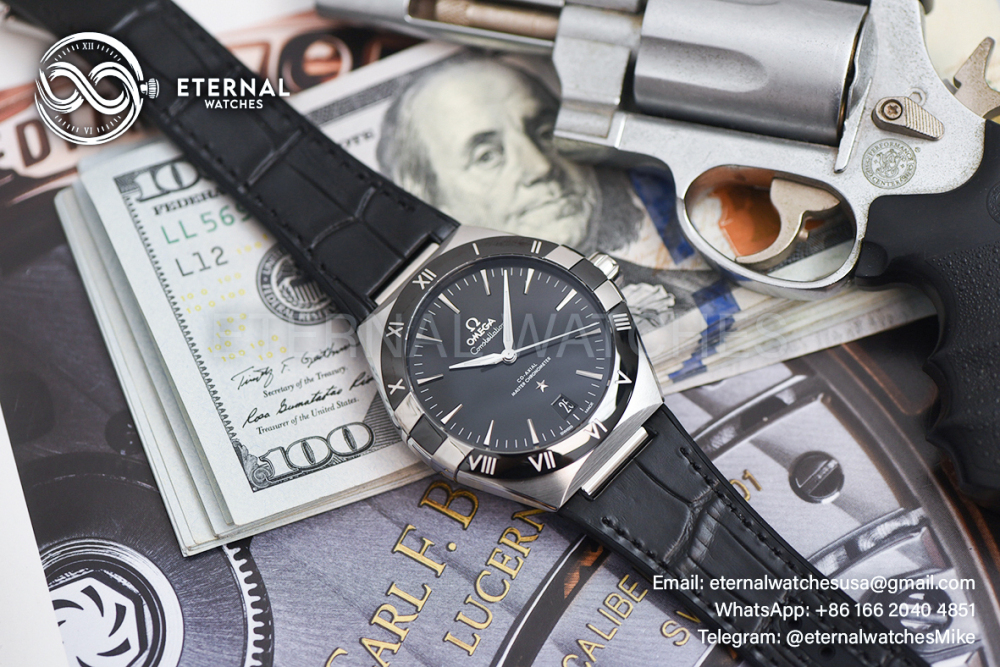 OMEGA - SUPER CLONE Constellation 41mm SS/LE Black/Cer VSF A8900