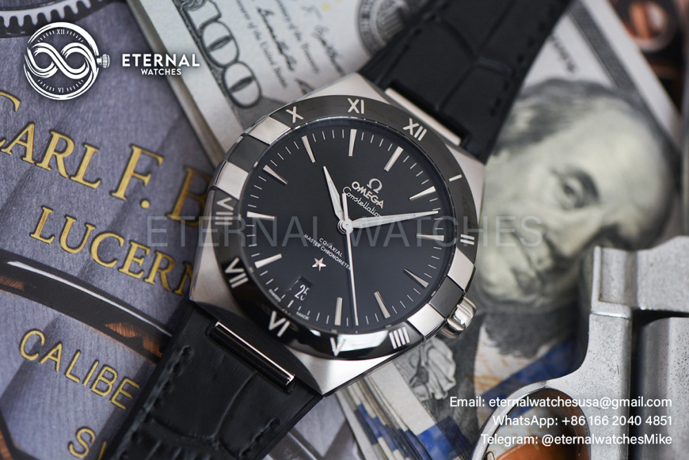 OMEGA - SUPER CLONE Constellation 41mm SS/LE Black/Cer VSF A8900
