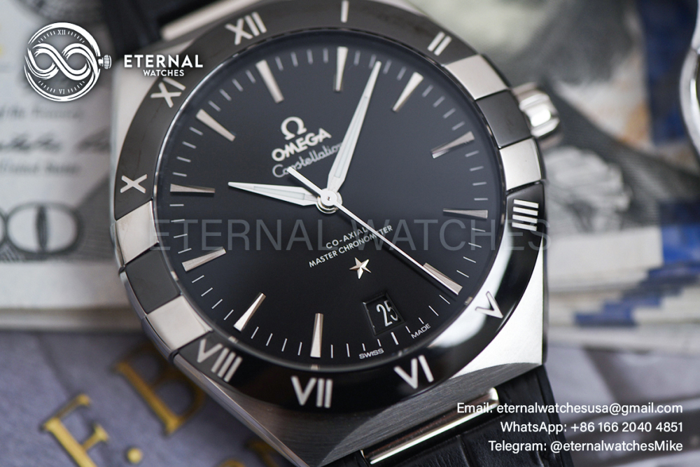OMEGA - SUPER CLONE Constellation 41mm SS/LE Black/Cer VSF A8900
