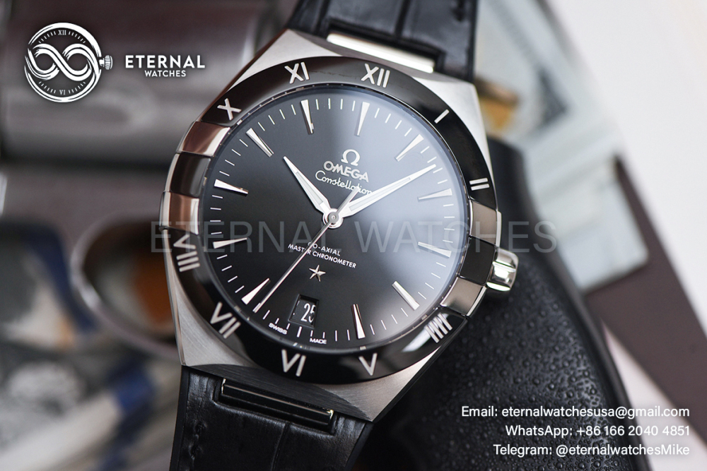 OMEGA - SUPER CLONE Constellation 41mm SS/LE Black/Cer VSF A8900