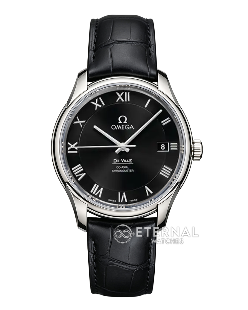 OMEGA - SUPER CLONE De Ville Mens Co-Axial SS/LE Black/Roman VSF A8500