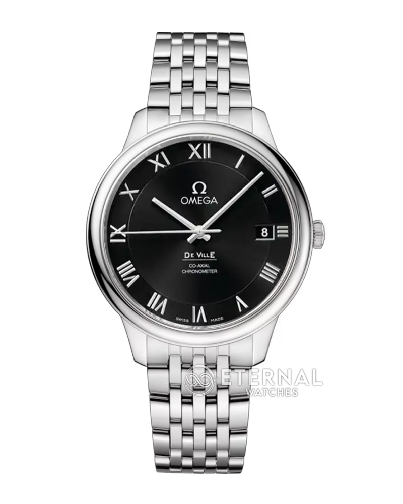 OMEGA - SUPER CLONE De Ville Mens Co-Axial SS/SS Black/Roman VSF A8500