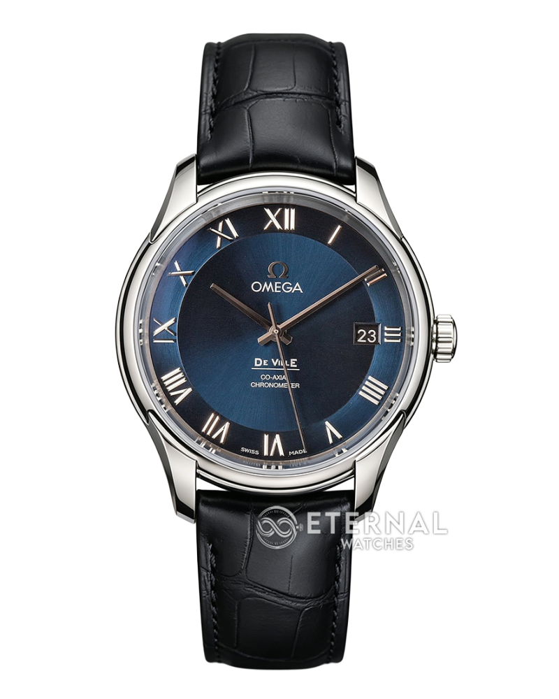 OMEGA - SUPER CLONE De Ville Mens Co-Axial SS/LE Blue/Roman VSF A8500