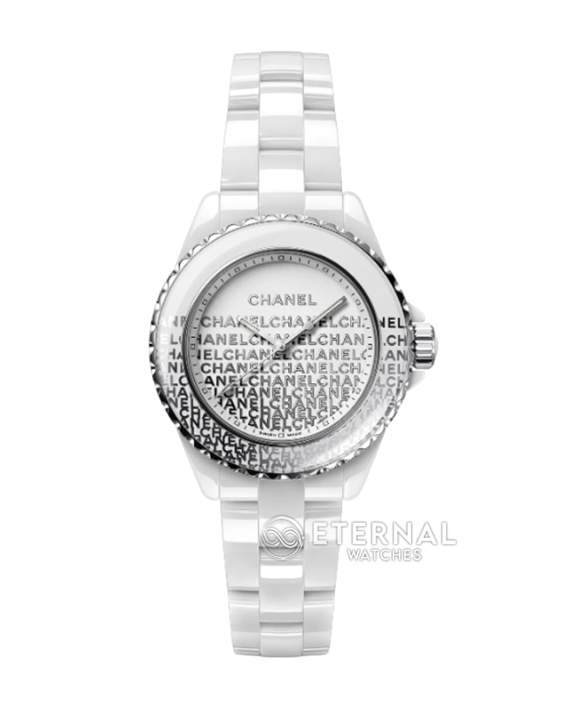 CHANEL - J12 Ladies 33mm Wanted de Cartier Cer/Cer White/Num XF Swiss Quartz