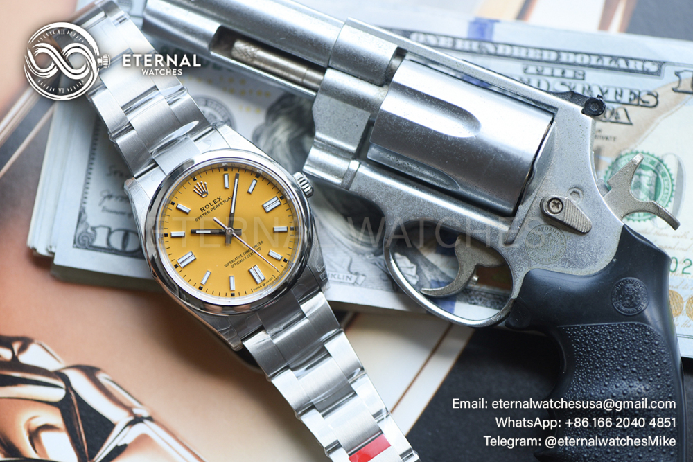 ROLEX - SUPER CLONE Oyster Perpetual 124300 41mm SS/SS Yellow Dial VSF VS3230