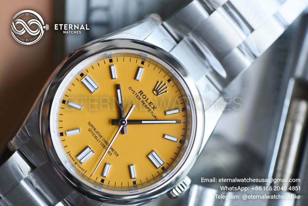ROLEX - SUPER CLONE Oyster Perpetual 124300 41mm SS/SS Yellow Dial VSF VS3230