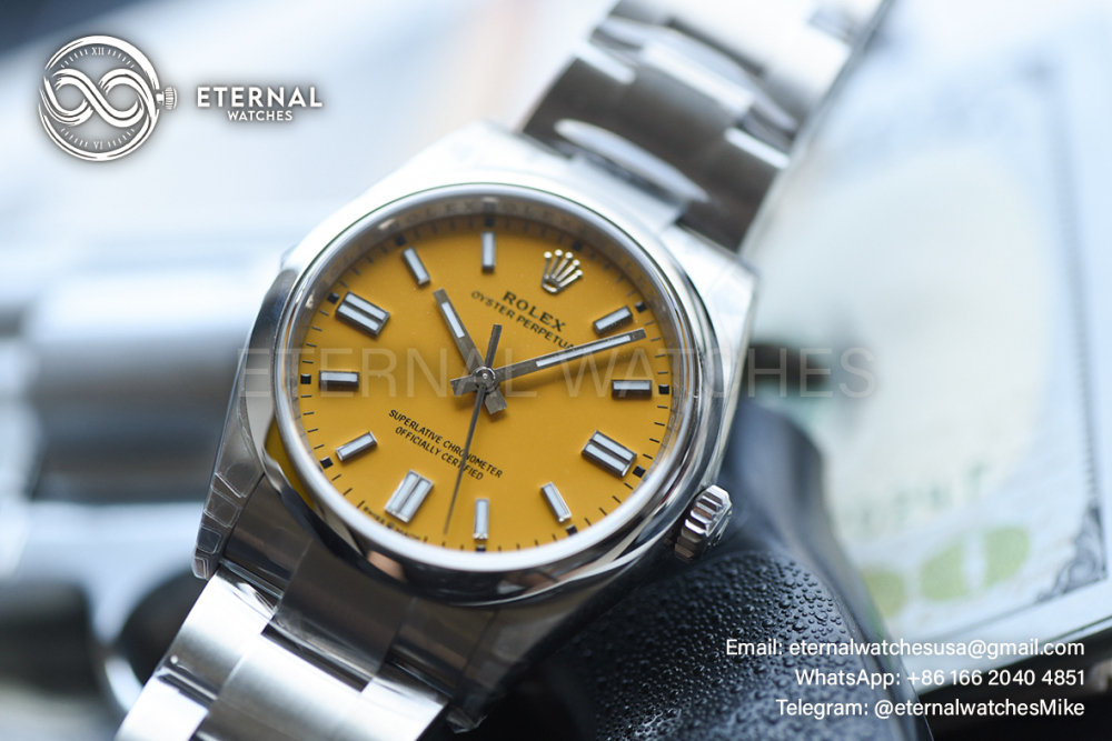 ROLEX - SUPER CLONE Oyster Perpetual 124300 41mm SS/SS Yellow Dial VSF VS3230