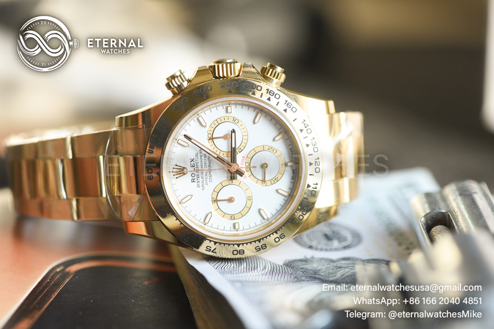 ROLEX - SUPER CLONE Daytona 116505 40mm RG/RG Champagne/Dia VSF V3 DD4130 (Weight Adjusted)