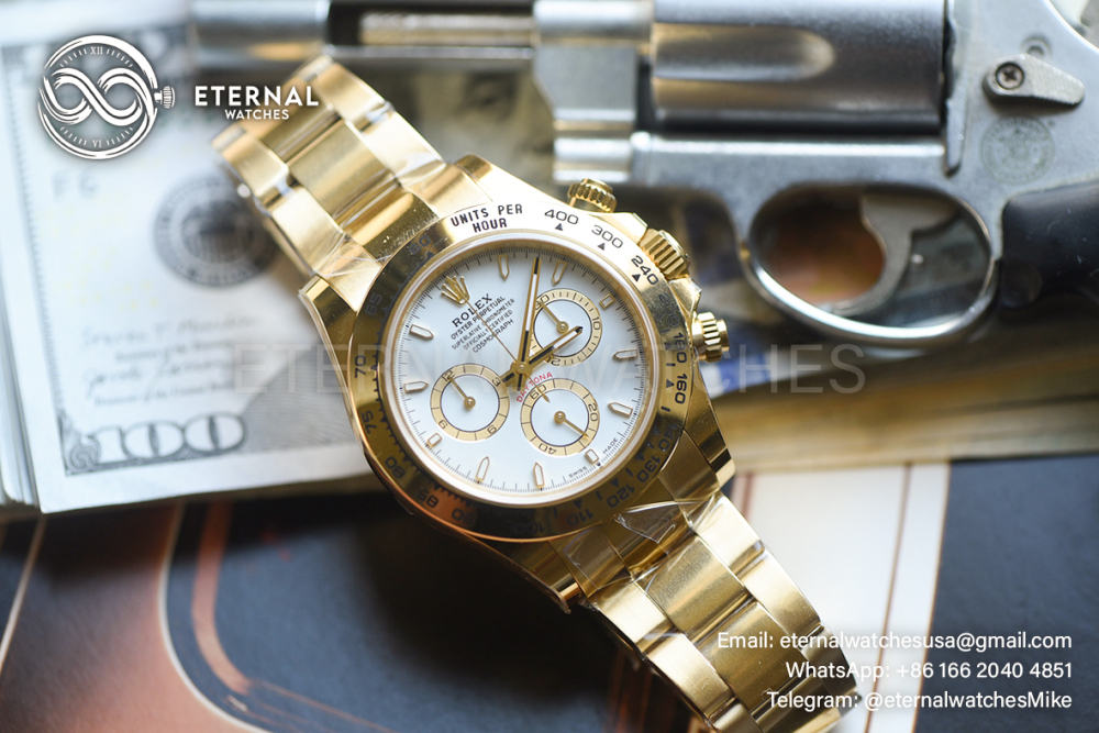 ROLEX - SUPER CLONE Daytona 116505 40mm RG/RG Champagne/Dia VSF V3 DD4130 (Weight Adjusted)