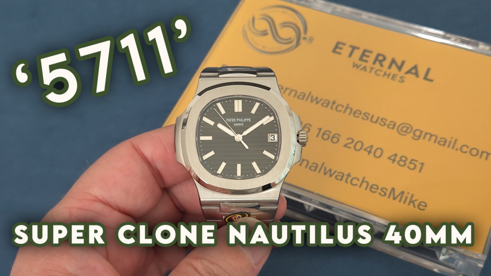 PATEK PHILIPPE - SUPER CLONE Nautilus 5711 40mm SS/SS Green Dial DDF V2 (SW Dial)