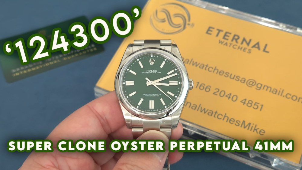 ROLEX - SUPER CLONE Oyster Perpetual 124300 41mm SS/SS Green Dial VSF VS3230