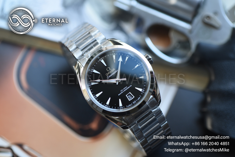 OMEGA - SUPER CLONE Seamaster Aqua Terra 150m 38mm SS/SS Black VSF A8800