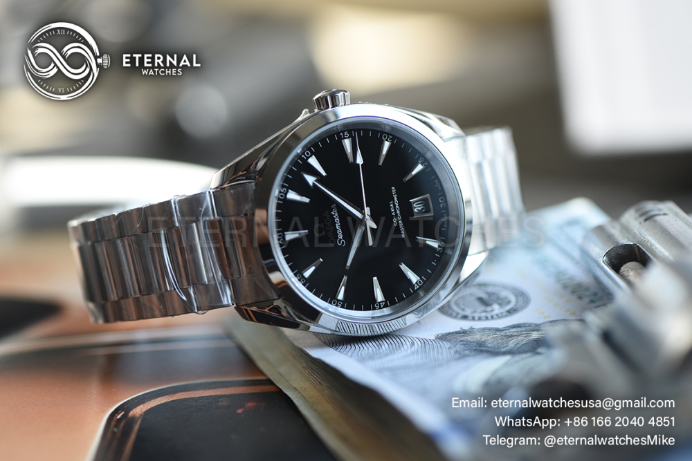 OMEGA - SUPER CLONE Seamaster Aqua Terra 150m 38mm SS/SS Black VSF A8800