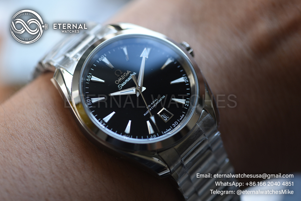 OMEGA - SUPER CLONE Seamaster Aqua Terra 150m 38mm SS/SS Black VSF A8800
