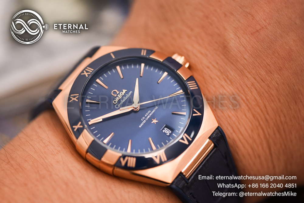 OMEGA - SUPER CLONE Constellation 41mm RG/LE Blue Dial VSF A8900
